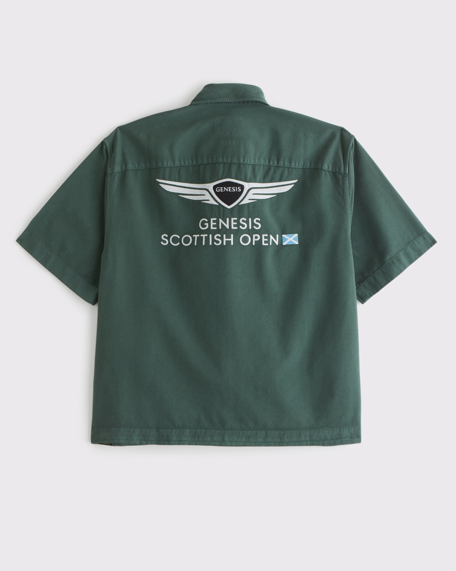 Short Sleeve Cropped PGA Scottish Open Button-Up Shirt