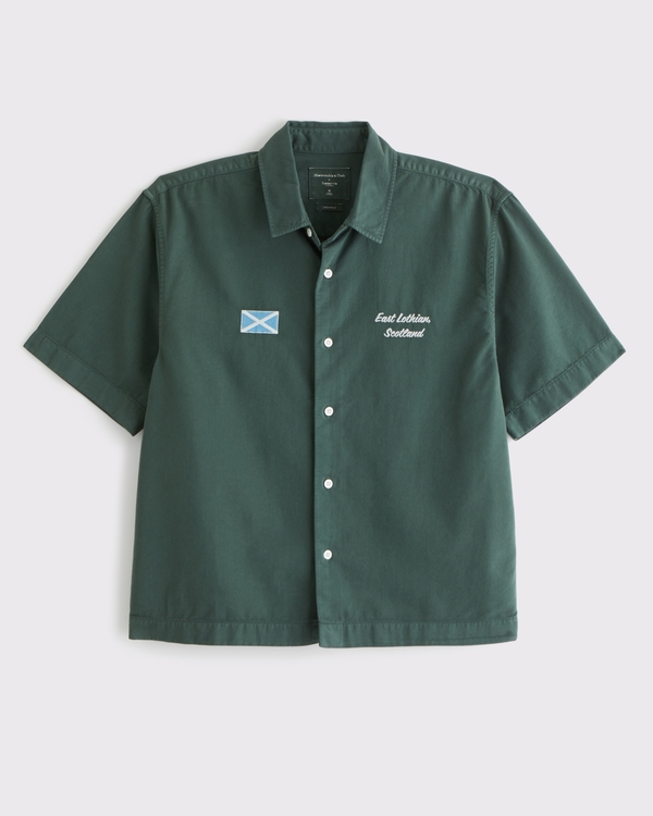 Short-Sleeve PGA Scottish Open Button-Up Shirt