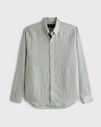 Textured Button-Up Shirt
