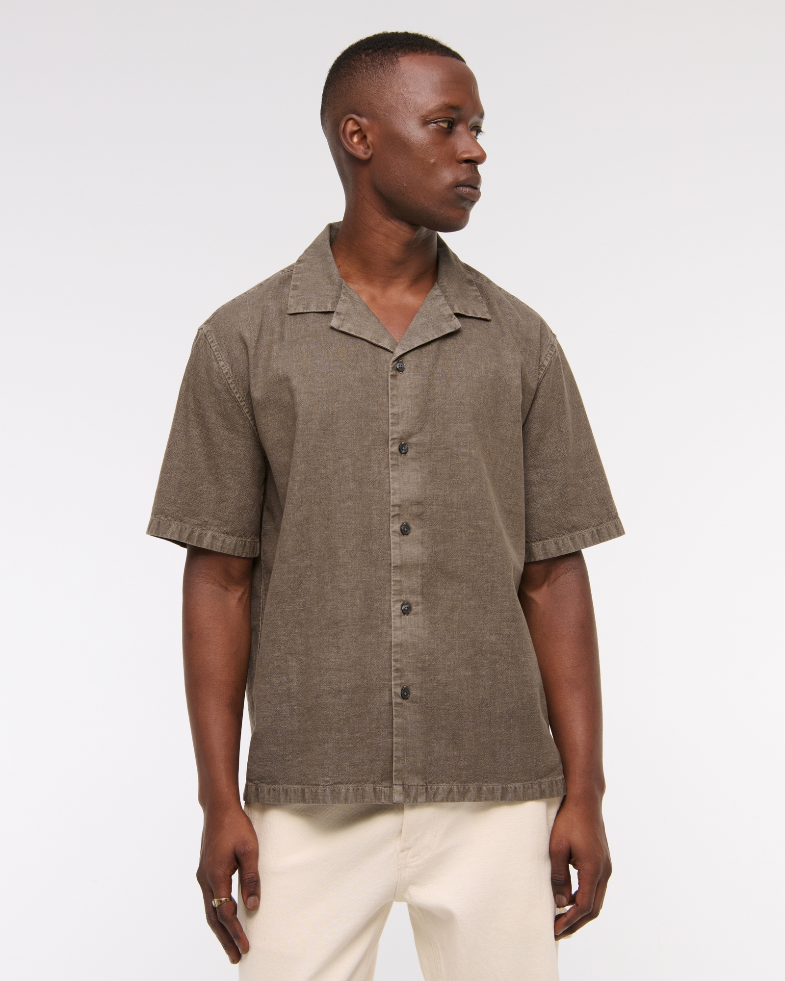 Camp Collar Summer Linen-Blend Shirt