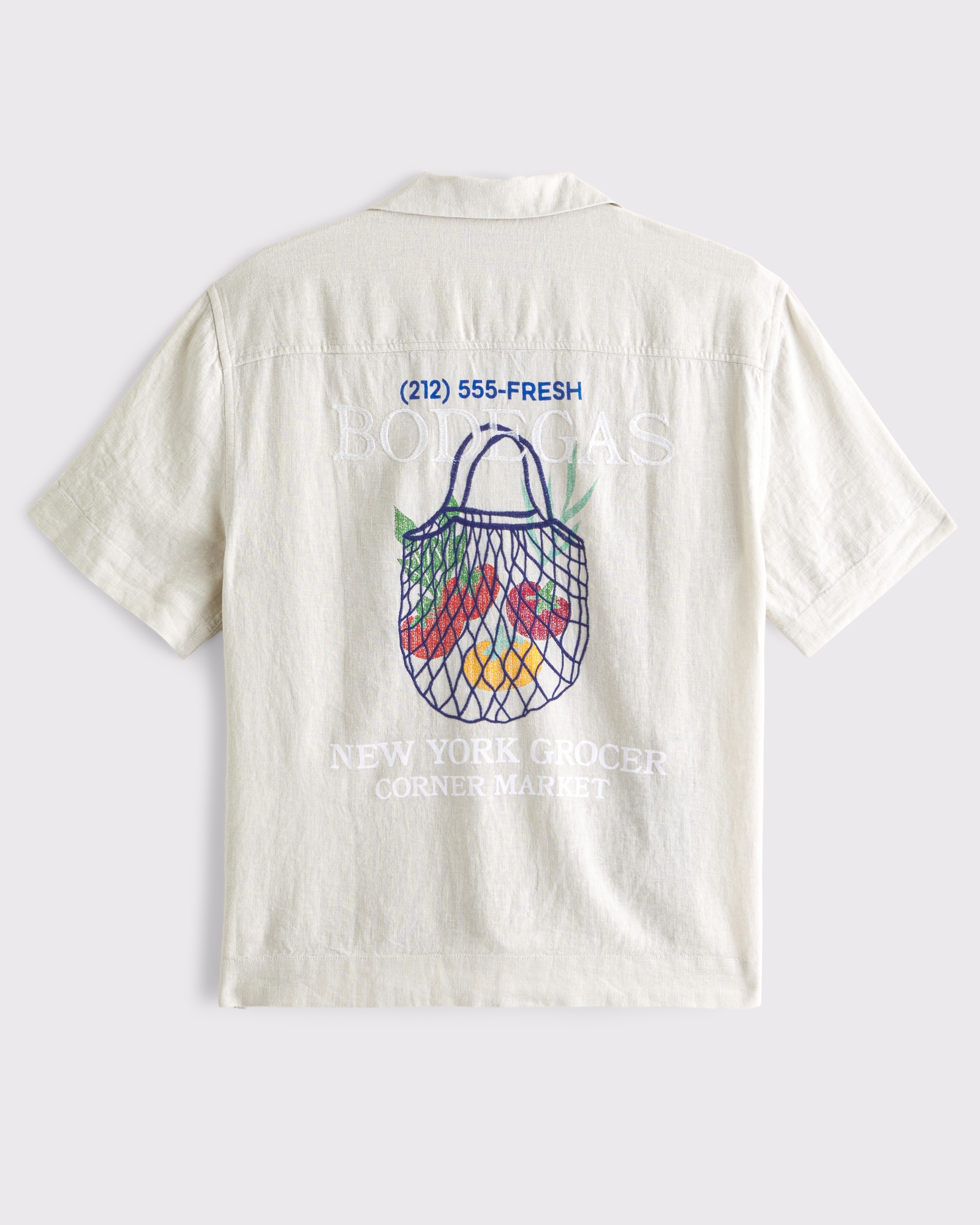 Short-Sleeve Graphic Button-Up Shirt