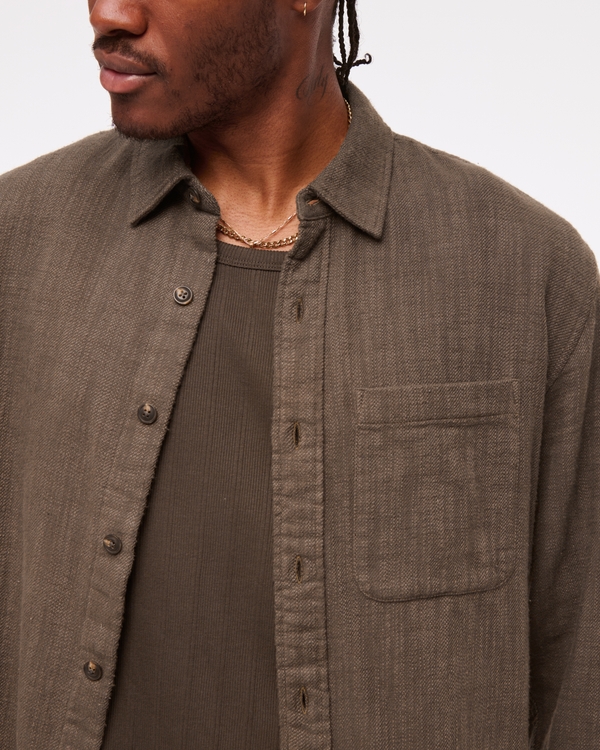 Slub Flannel, Brown view 2