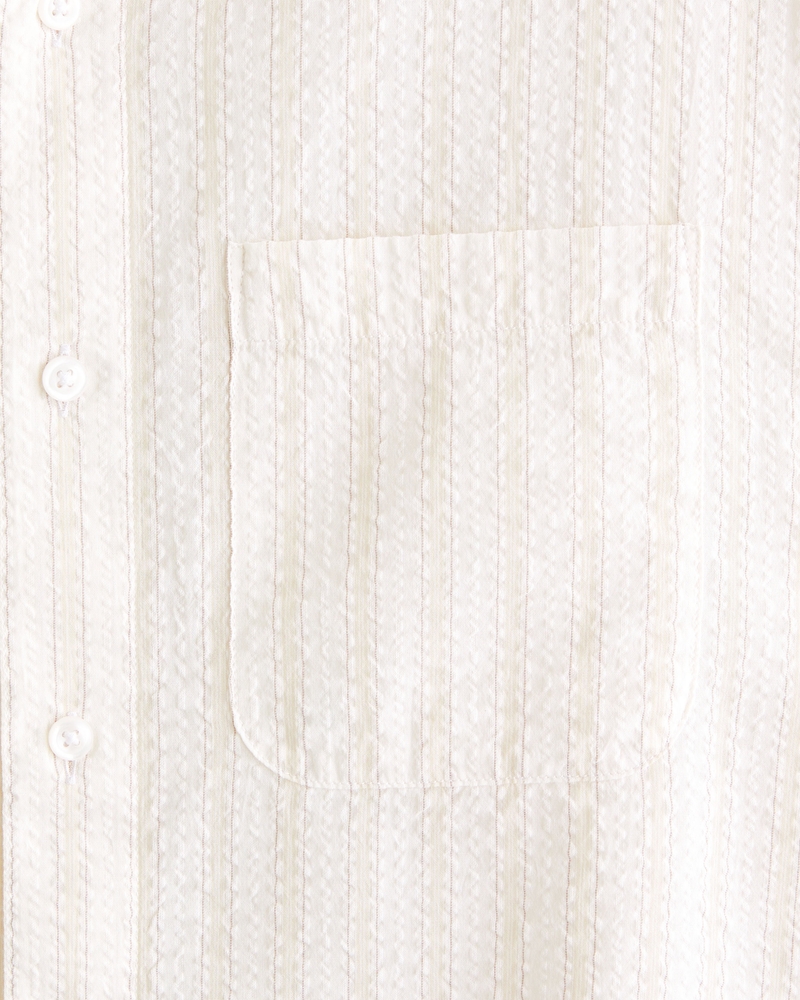Seersucker Button-Up Shirt