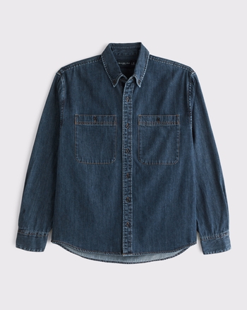 Men's Denim Button-Up Shirt | Men's Tops | Abercrombie.com