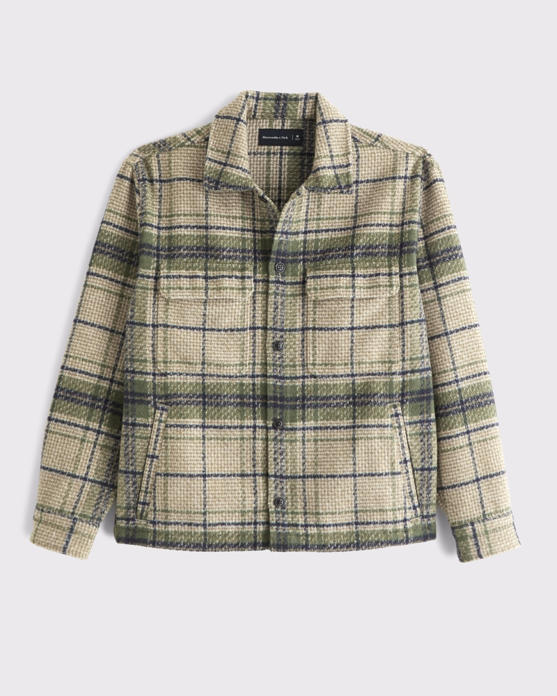 Men's Boucle Shirt Jacket | Men's Clearance | Abercrombie.com