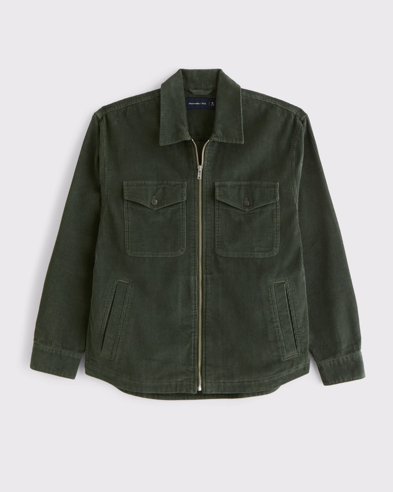 Corduroy Zip Shirt Jacket