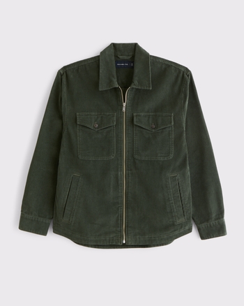 Men's Corduroy Zip Shirt Jacket | Men's Tops | Abercrombie.com