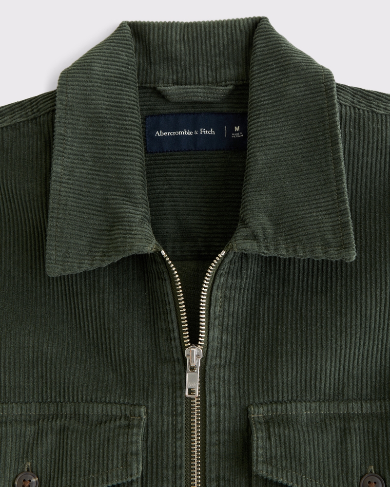 Corduroy Zip Shirt Jacket