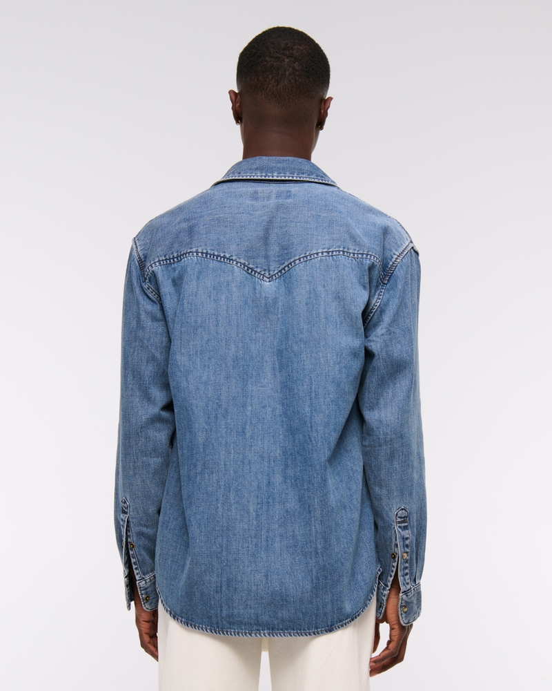 Denim Button-Up Shirt