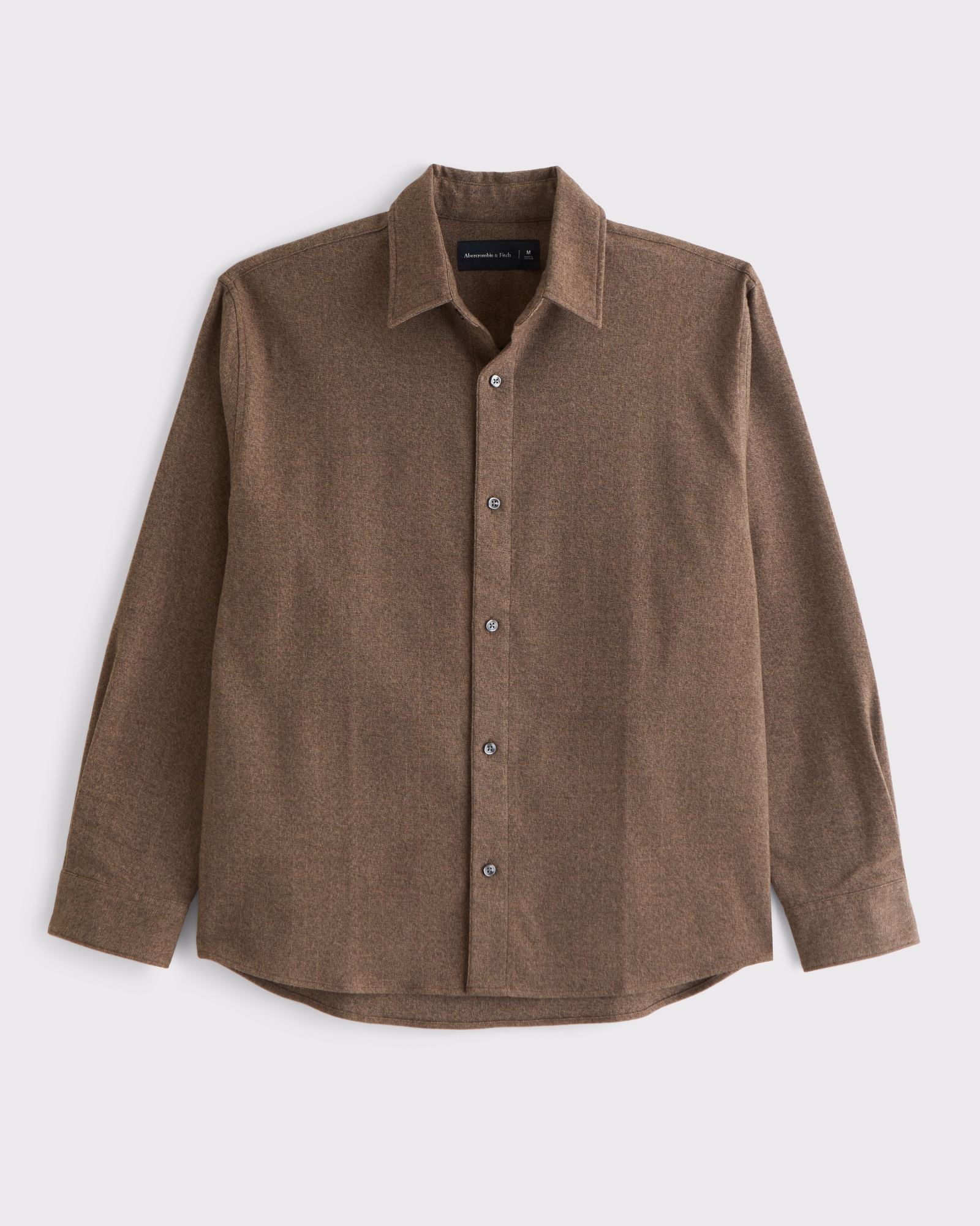 Brushed Woven Button-Up Shirt