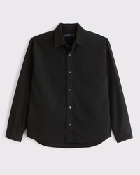 Brushed Woven Button-Up Shirt