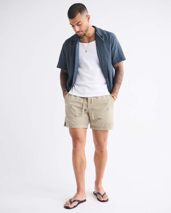 A&F Resort Shirt, Dark Blue Pattern view 2