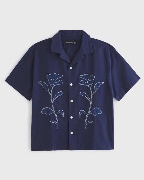A&F Resort Shirt, Navy view 1