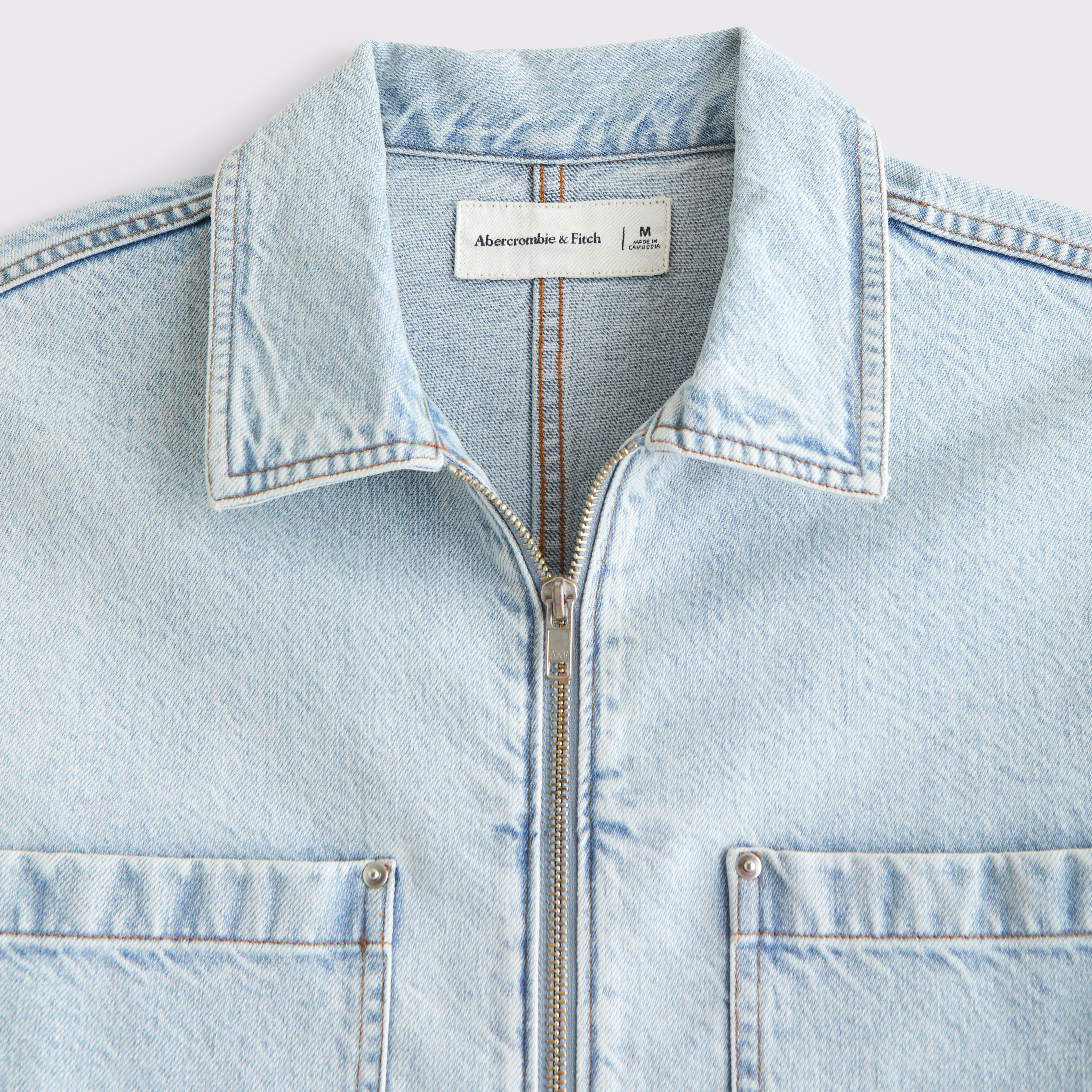 ジャケット・アウター PABLO VINCI Chambray zip shirt Ombre check zip shirt PABLO VINCI