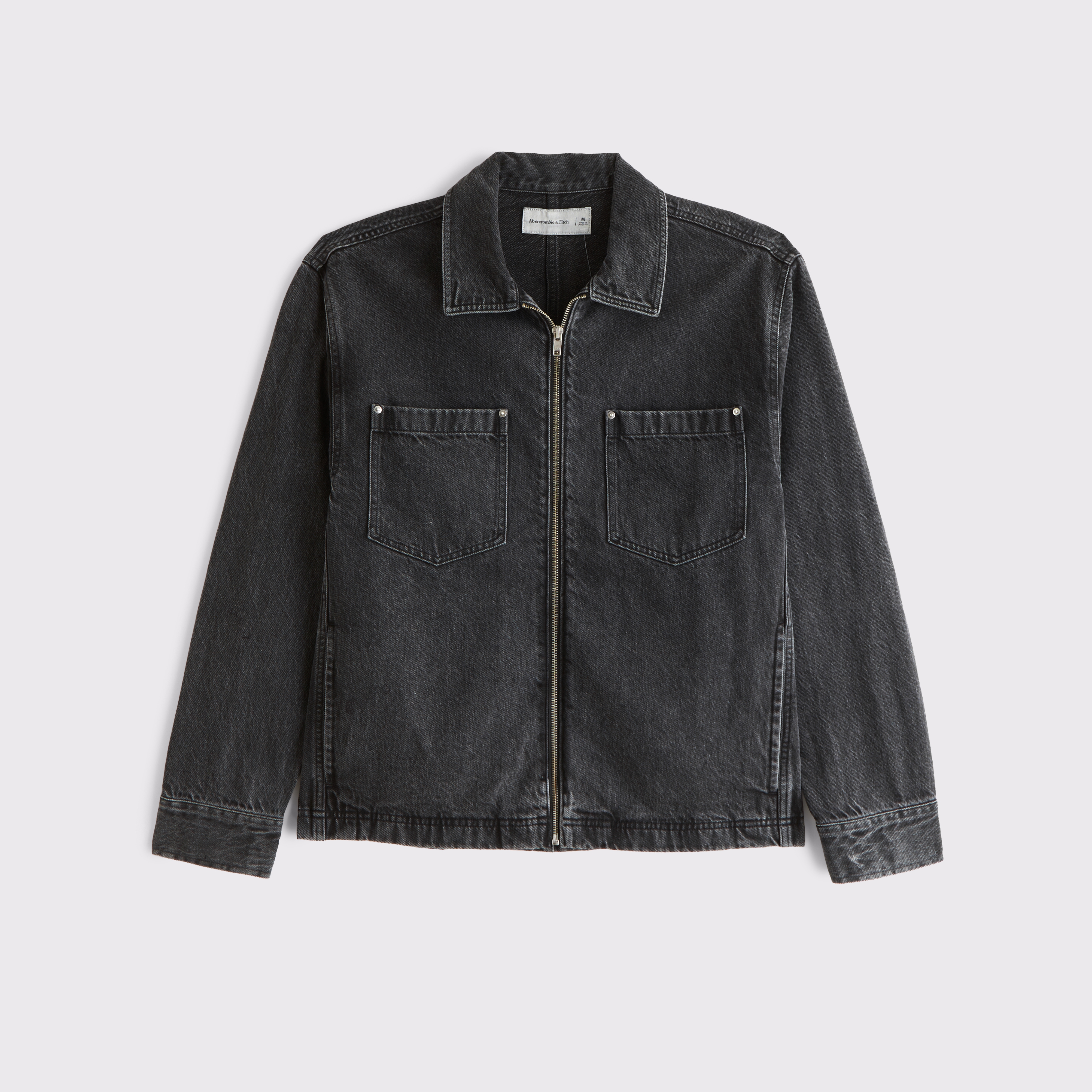 Men's Denim Zip Shirt Jacke | Men's Coats & Jackets