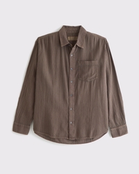 Camisa abotonada texturizada efecto teñido