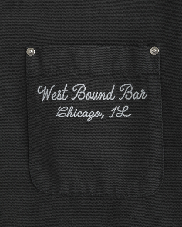 Graphic Zip Popover Shirt