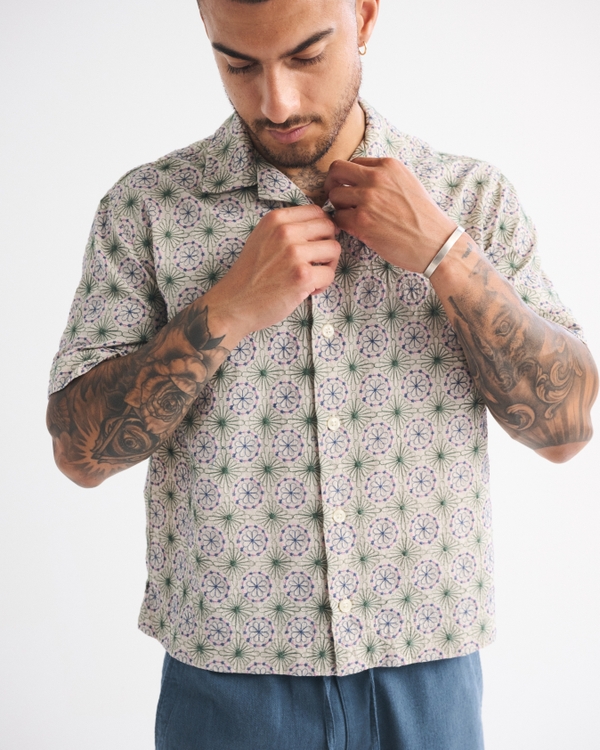 Camp Collar Lace Shirt