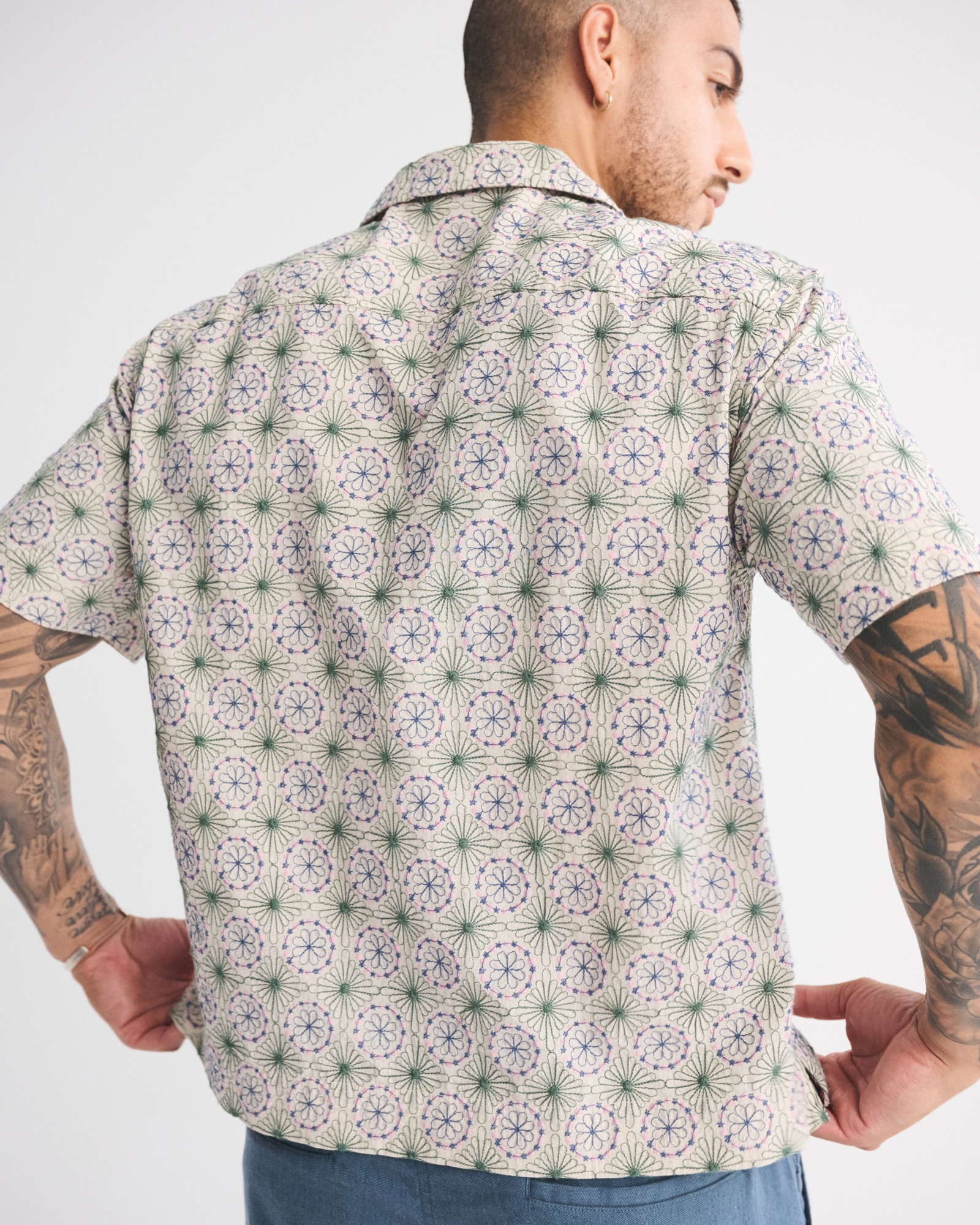 Camp Collar Lace Shirt