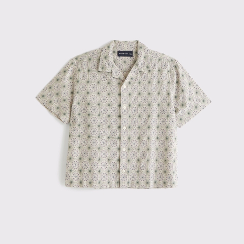 Мужские рубашки Abercrombie & Fitch Camp Collar Lace Shirt