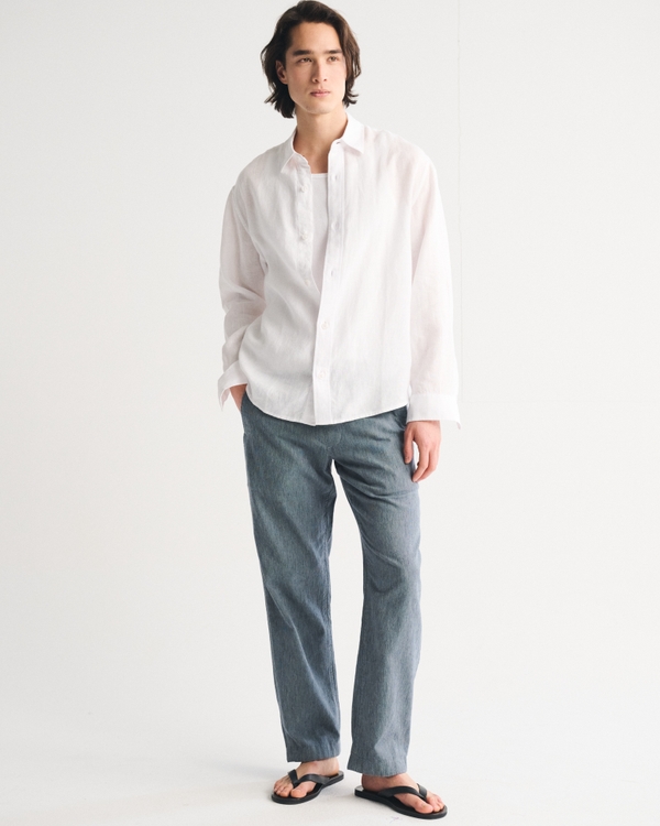100% Linen Button-Up Shirt