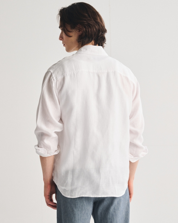 100% Linen Button-Up Shirt