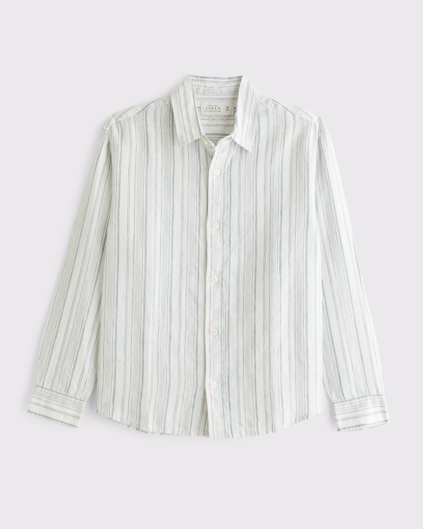 100% Linen Button-Up Shirt