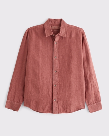 100% Linen Button-Up Shirt