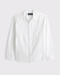 Seersucker Button-Up Shirt