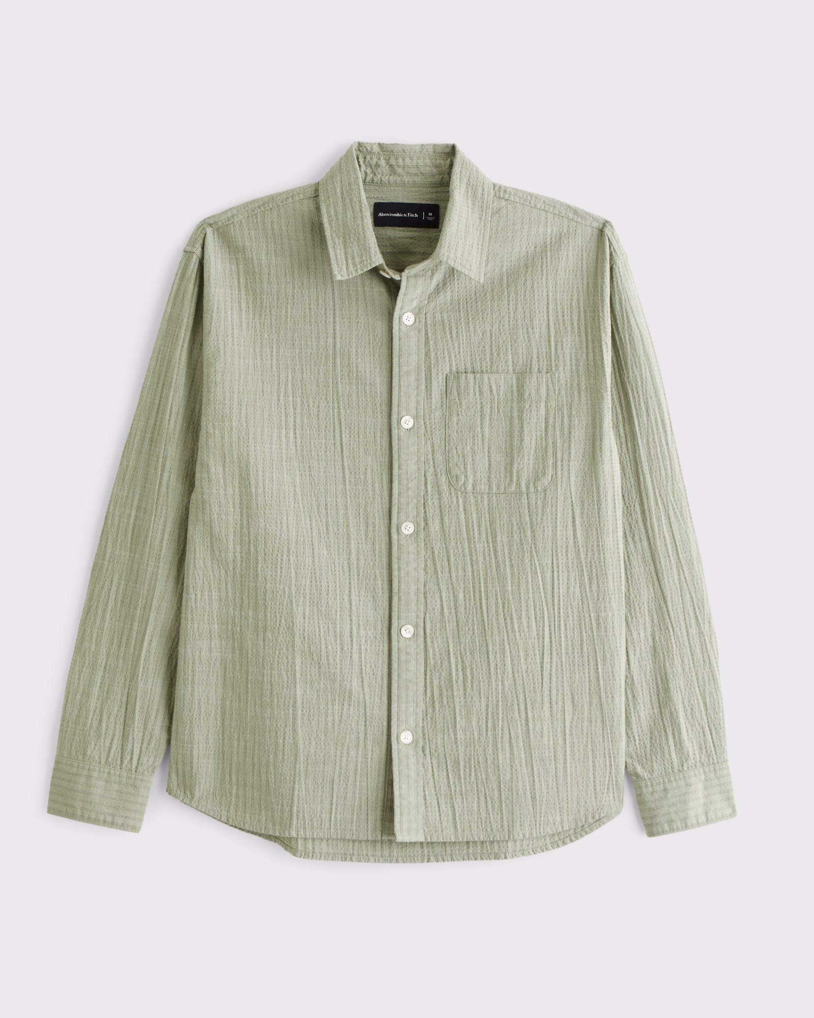 Seersucker Button-Up Shirt