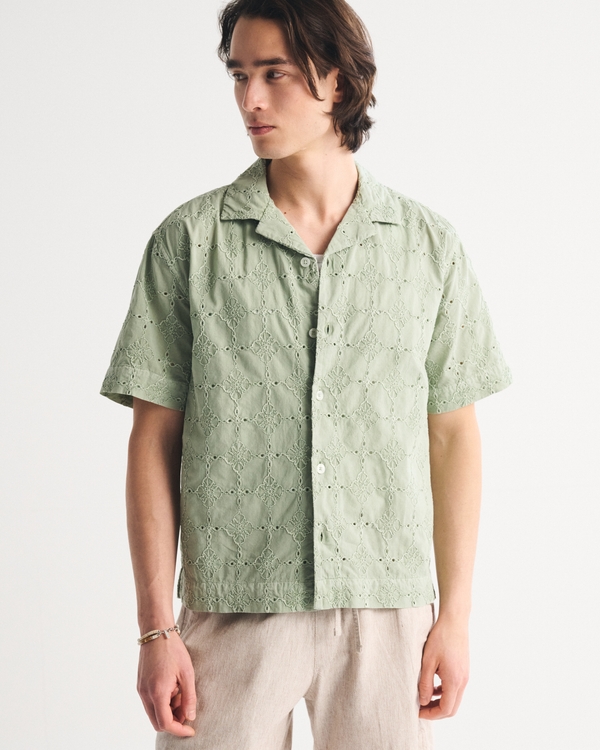 100% Cotton Embroidered Resort Shirt