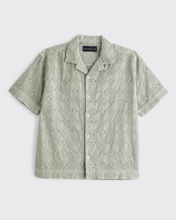 100% Cotton Embroidered Resort Shirt