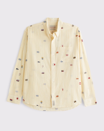 Long-Sleeve Preppy Shirt