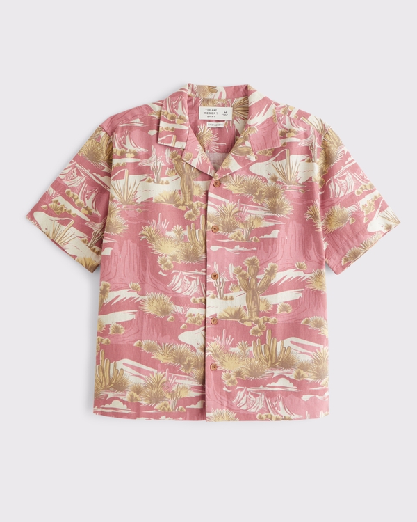 A&F Resort Shirt, Dusty Rose Pattern view 1