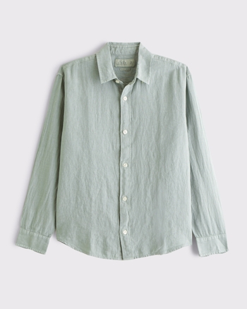 100% Linen Button-Up Shirt from Abercrombie & Fitch - $80