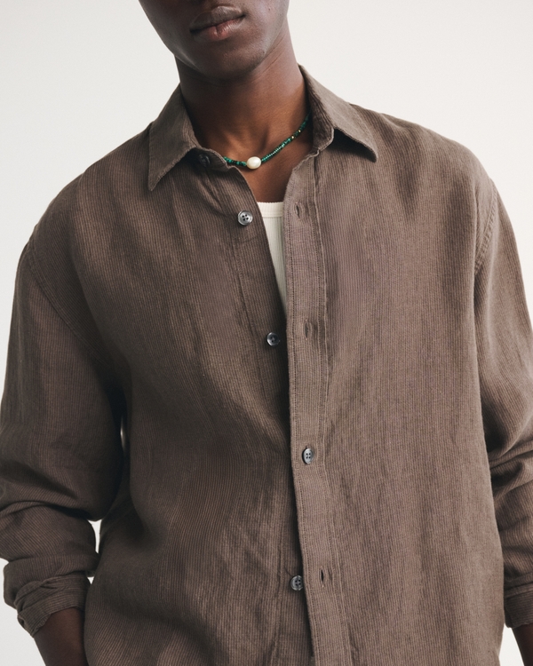 100% Linen Button-Up Shirt