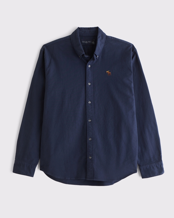Signature Icon Oxford Shirt, Deep Blue view 1