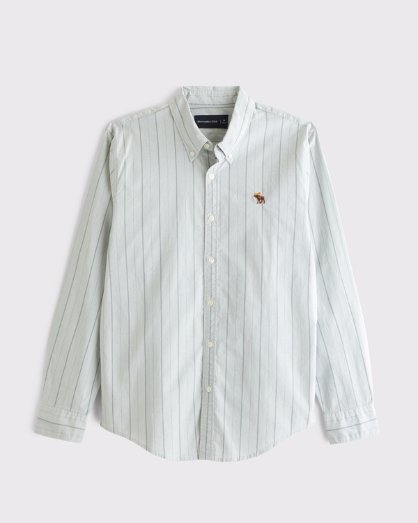 アバクロンビー&フイッチェ　ストライプウエスタンシャツ メンズ A&Fアイコンショップ | Abercrombie & Fitch