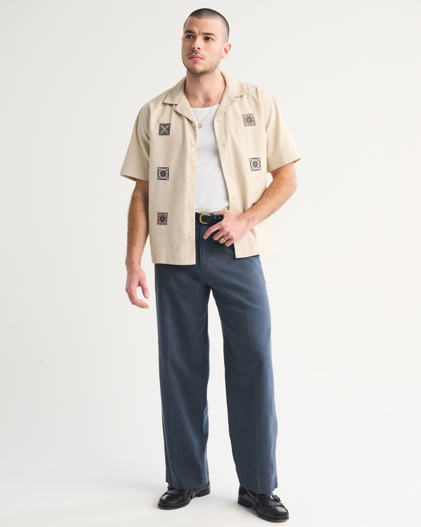 A&F Resort Shirt, Oatmeal view 2