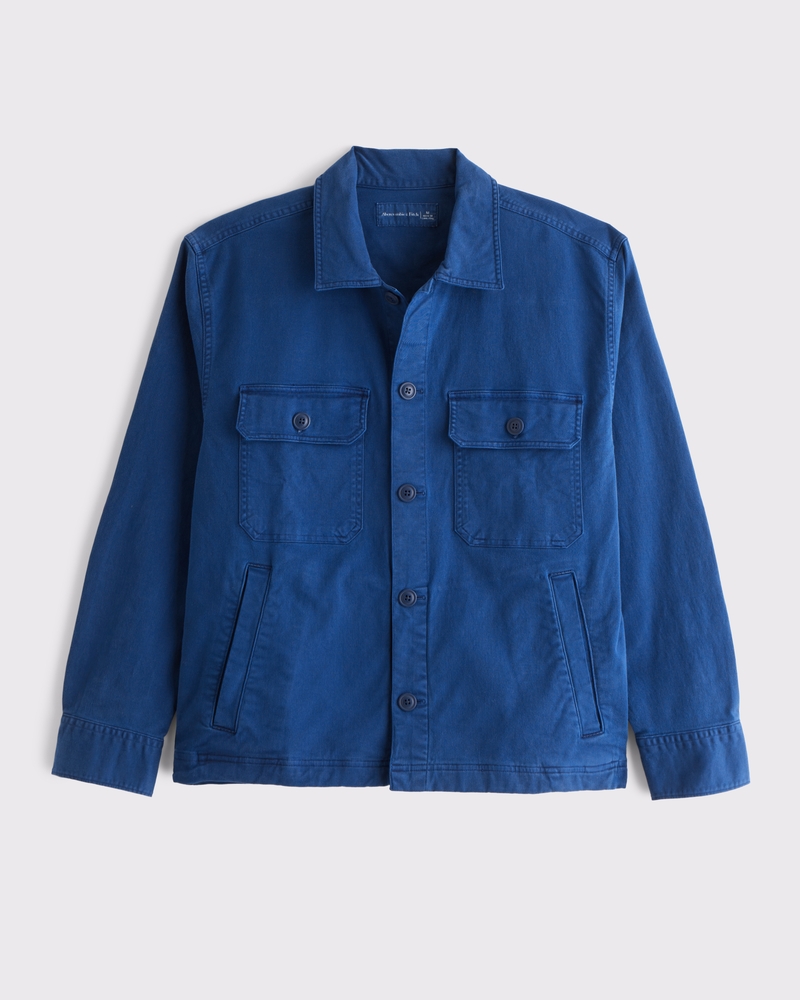 Men's Twill Shirt Jacket | Men's Tops | Abercrombie.com