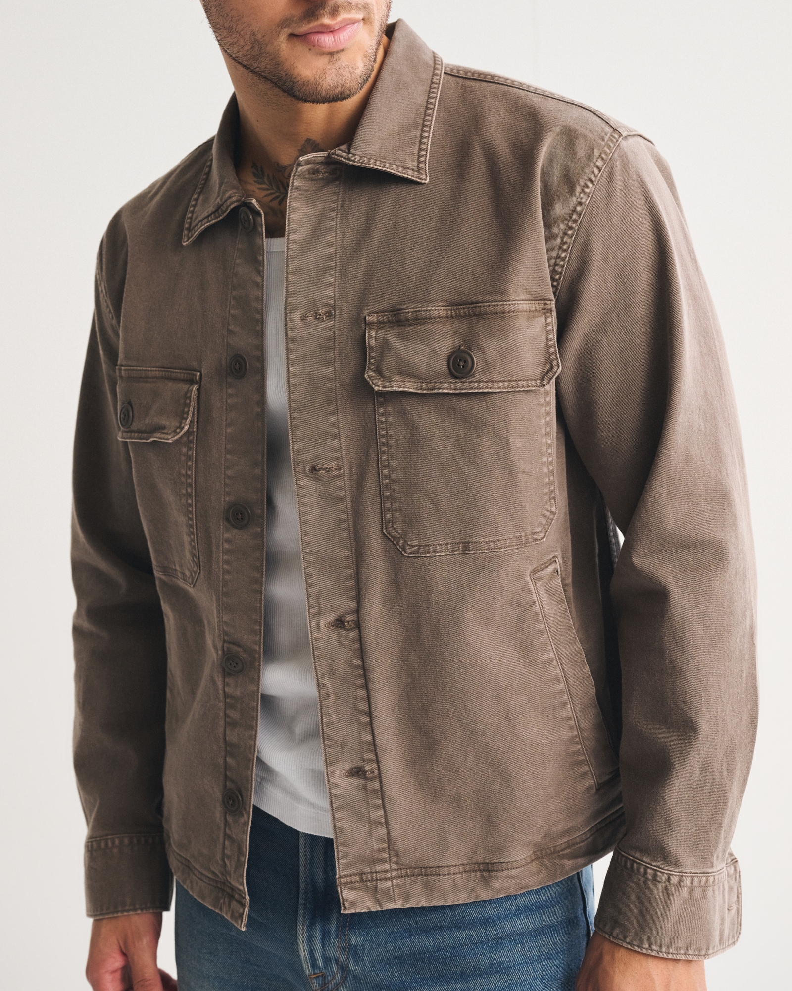 Twill Shirt Jacket