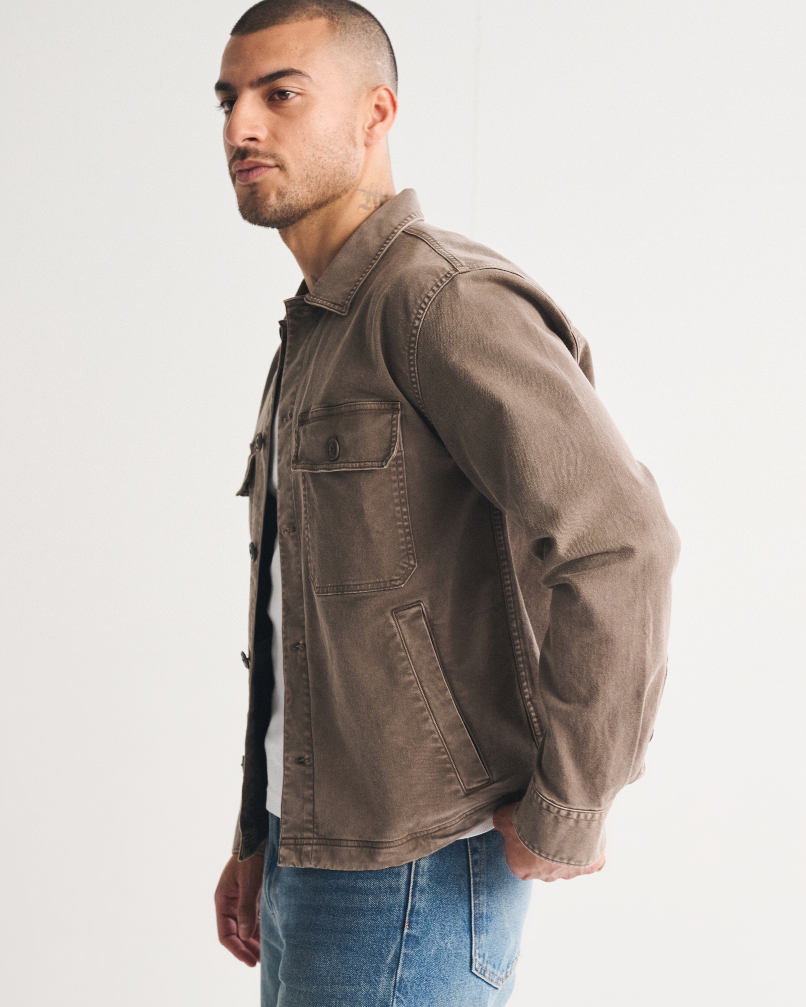 Twill Shirt Jacket