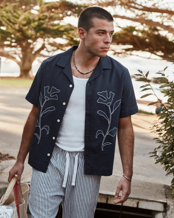 A&F Resort Shirt, Sapphire Pattern view 1