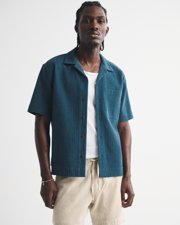 A&F Resort Shirt, Teal view 1