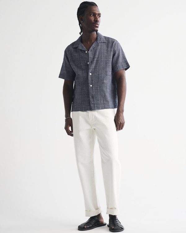 A&F Resort Shirt, Dark Blue Stripe view 2