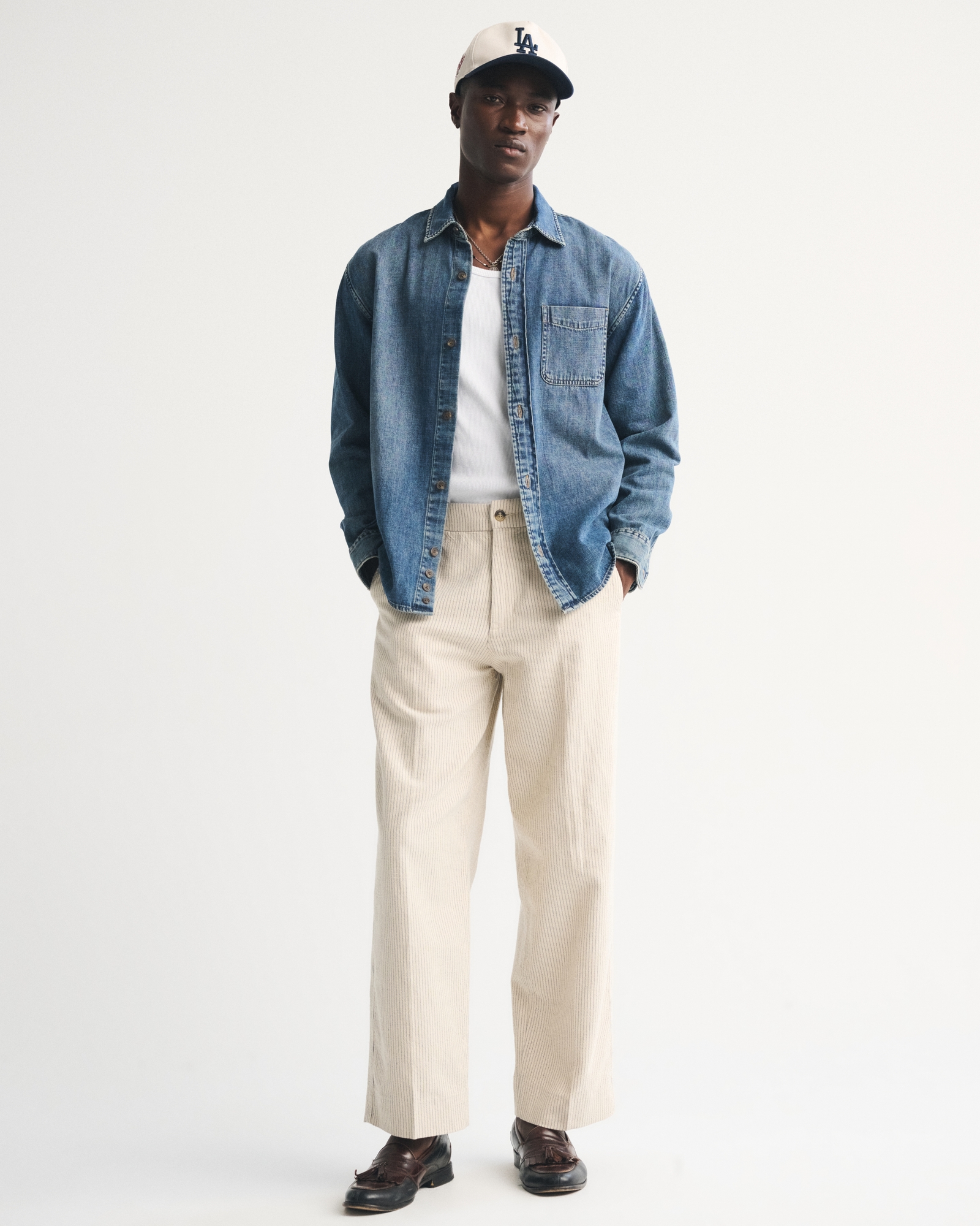 Denim Button-Up Shirt