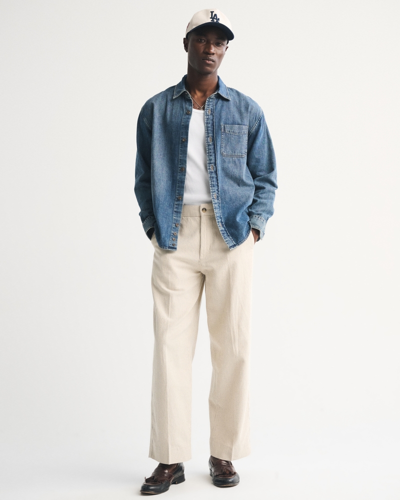 Denim Button-Up Shirt