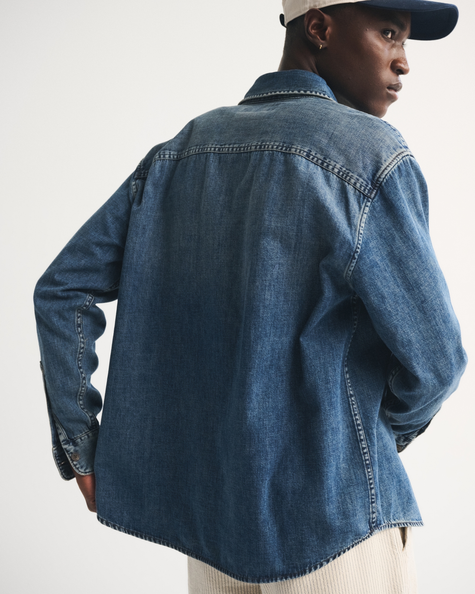 Denim Button-Up Shirt