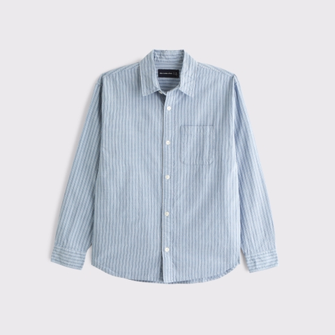 Мужские рубашки Abercrombie & Fitch Seersucker Button-Up Shirt