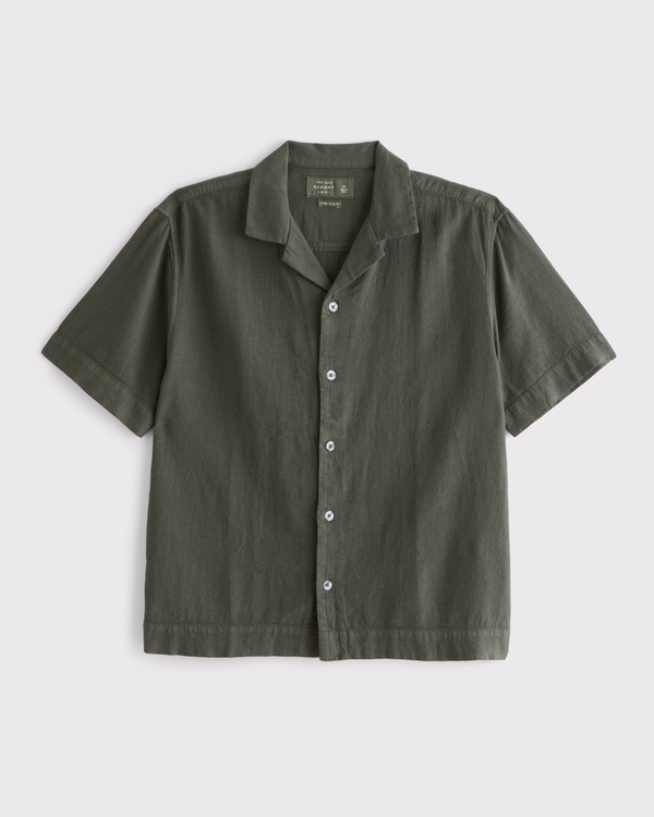 A&F Resort Shirt, Olive Green view 1